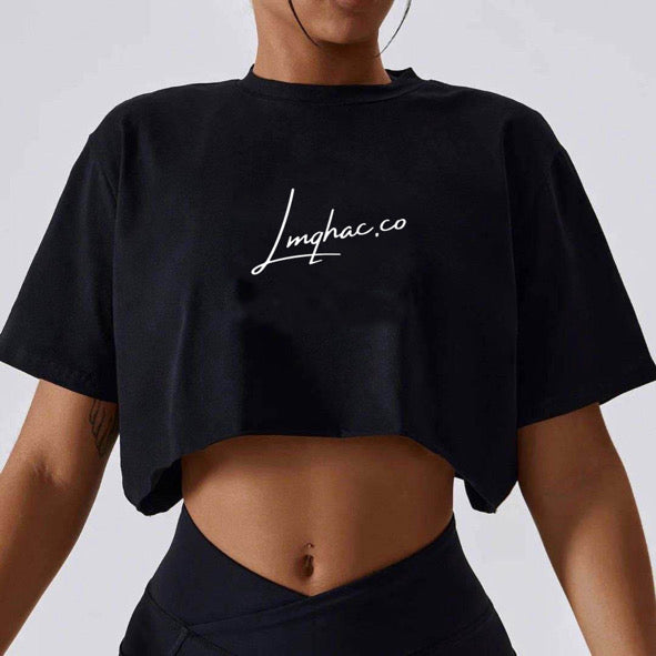 Women Crop Top “LMQHAC Edition” (Black)