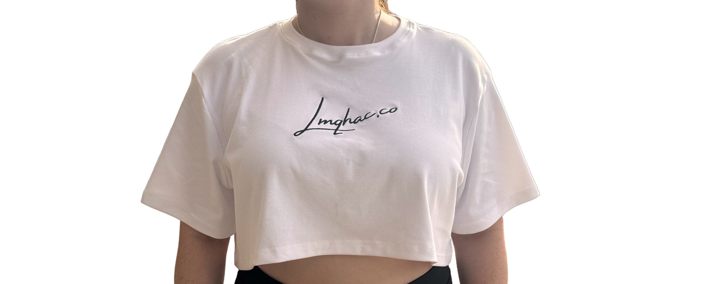 Women Crop Top “LMQHAC Edition” (White)